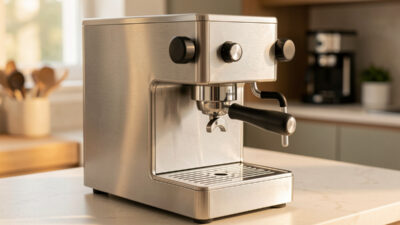 Gaggia Classic Pro single-boiler espresso machine on a kitchen counter